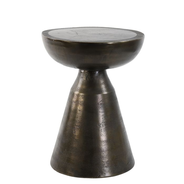 Side table Ø39,5x53 cm PASJA antique bronze