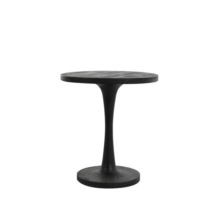 Side table Ø50x55 cm BICABA wood black
