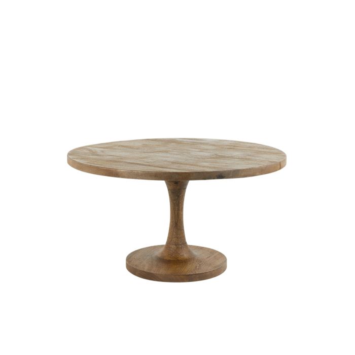 Coffee table Ø70x40 cm BICABA wood matt dark brown