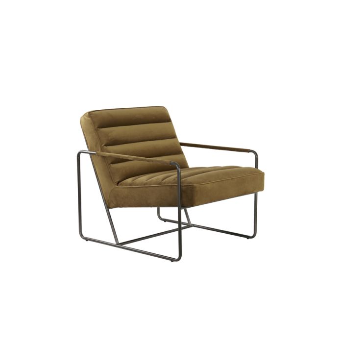 Chair 83x66x71 cm BANSUD velvet brown+black