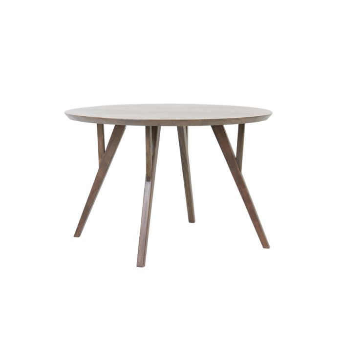 Dining table Ø120x76 cm QUENZA acacia wood dark brown