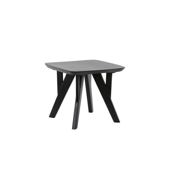Side table 44x44x36 cm QUENZA acacia wood matt black