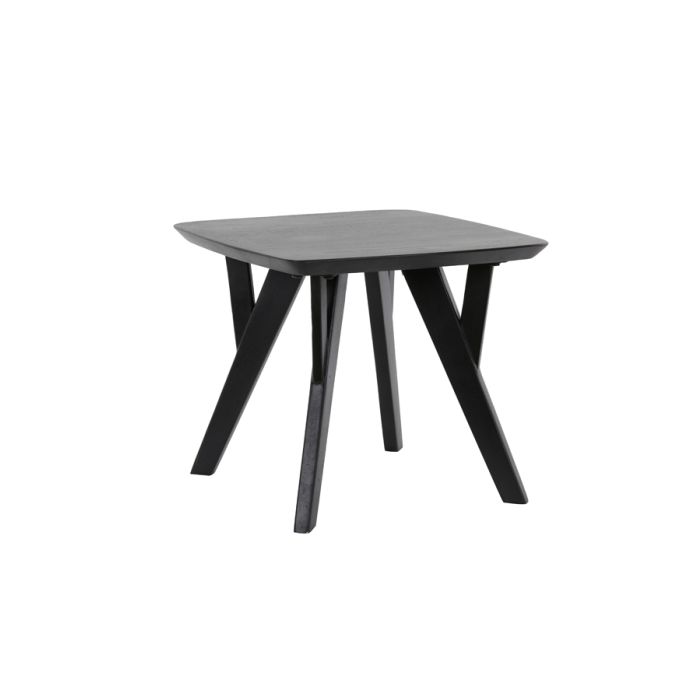 Side table 50x50x42 cm QUENZA acacia wood matt black