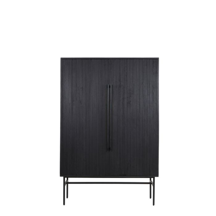 Cabinet 120x40x180 cm ABAGE wood black