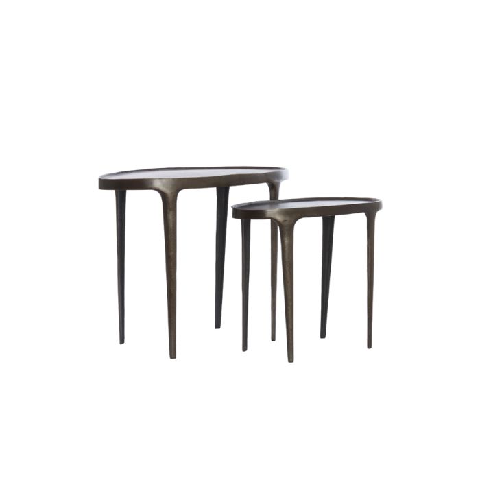 Side table S/2 55x25,5x44+70x33x53 cm ARICA dark brown