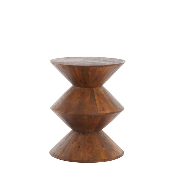 Side table Ø40x50 cm LARUS mango wood brown