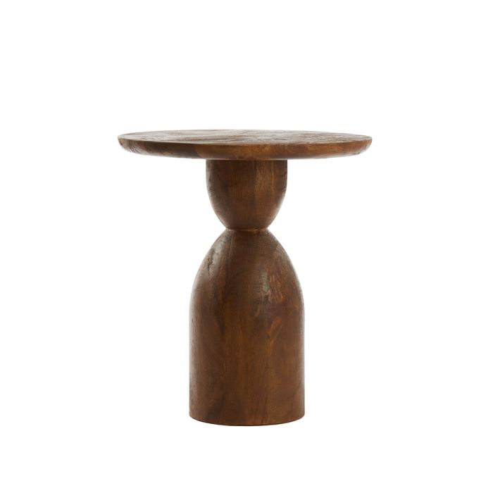 Side table Ø40x50 cm TORIR mango wood brown