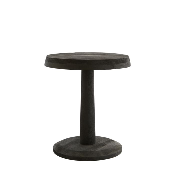 Side table Ø46x52 cm NALAGU mango wood matt black