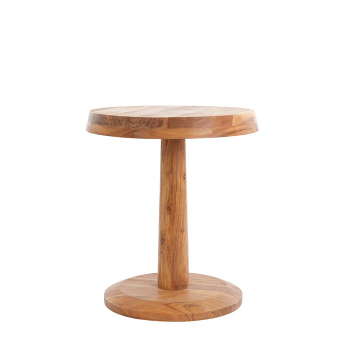 Side table Ø46x52 cm NALAGU mango wood natural