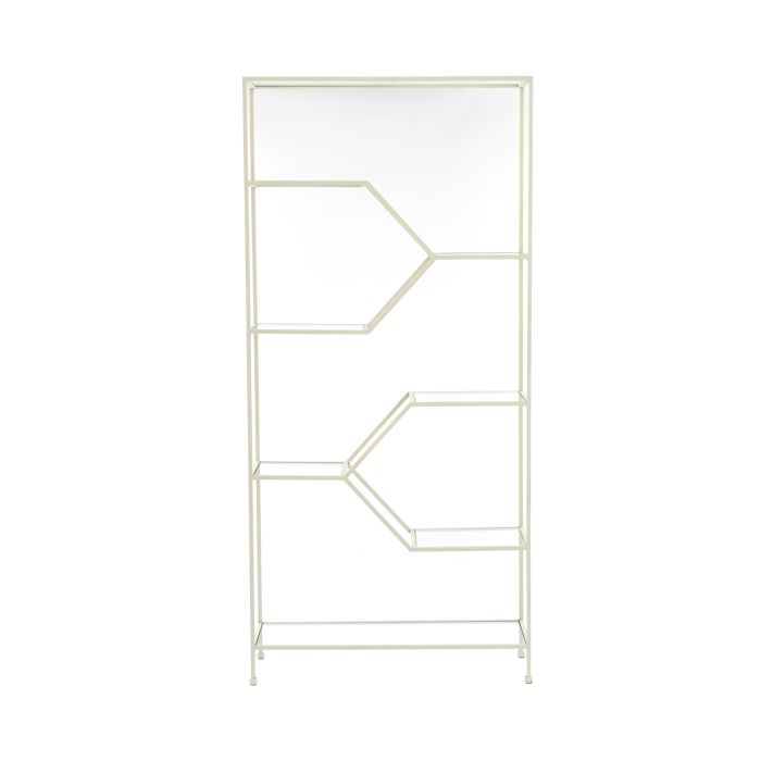 Cabinet open 100x34x214 cm AINO glass clear+cream