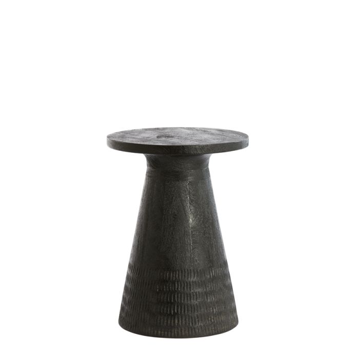 Side table Ø37x50 cm PAXOS matt black