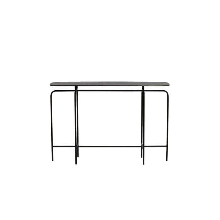 Console 120x30x80 cm ZAPALA antique black-matt black