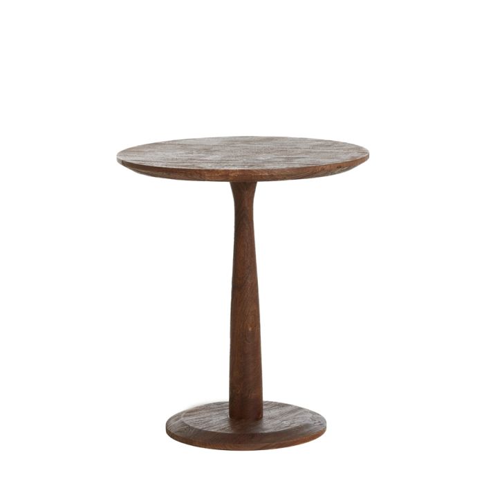 Side table Ø47x53 cm RAGUSA wood matt brown