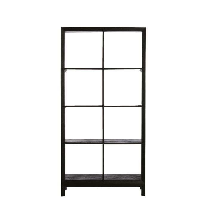 Cabinet open 95x35x190 cm SONDRIO wood matt black