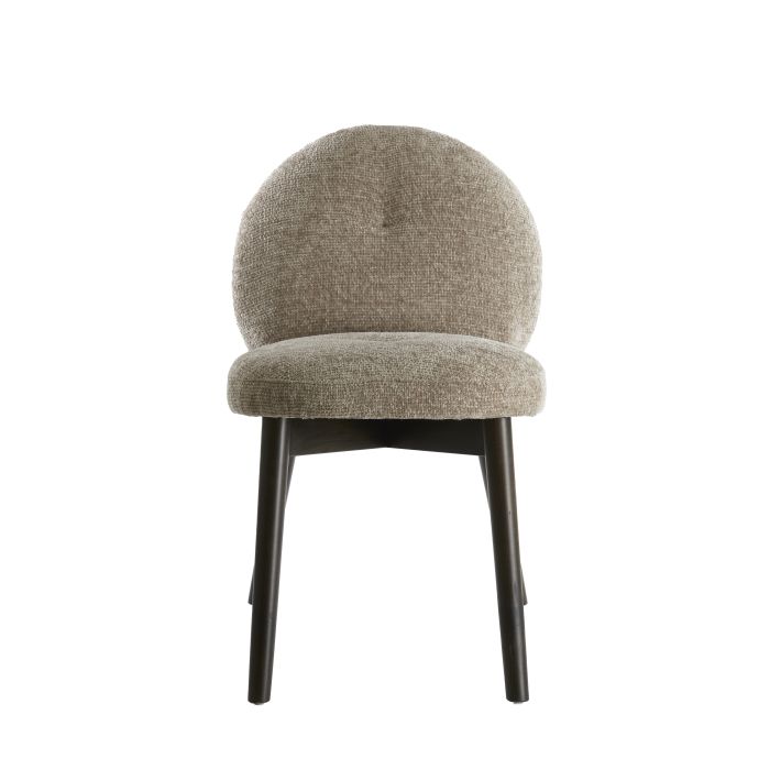 Dining Chair 59x50x83 cm SINOSA beige+wood dark brown