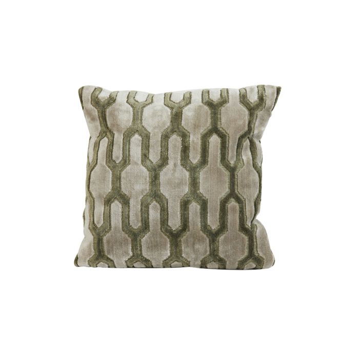 Cushion 45x45 cm JEMBANA sand+olive green