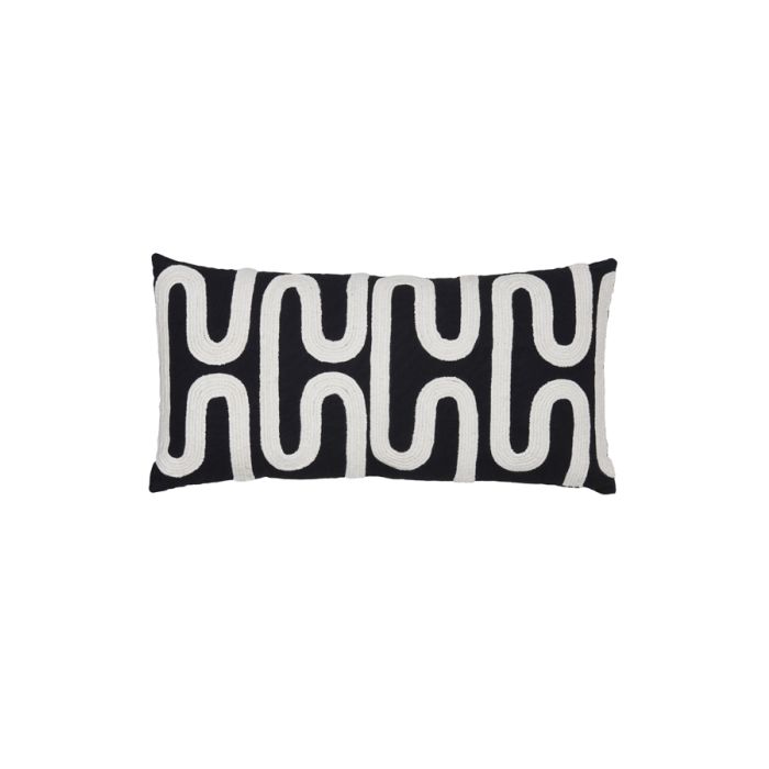 Cushion 60x30 cm OSHAWA black+beige