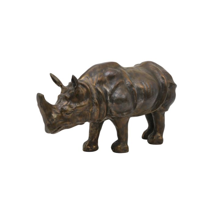 Ornament 53x22x24 cm RHINO antique bronze