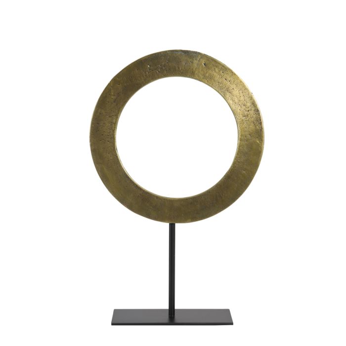 Ornament on base 35x10x56 cm WAIWO raw ant bronze-matt black