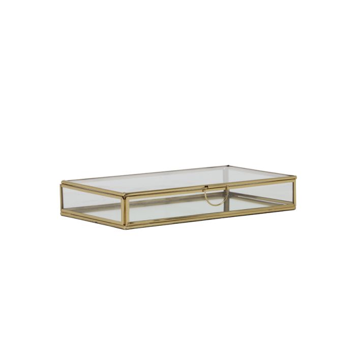 Deco box 25x14x4 cm ALESSINA gold