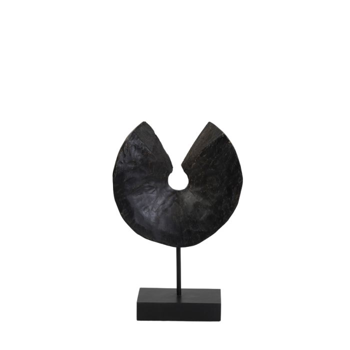 Ornament on base 23,5x8x34 cm ODION wood black