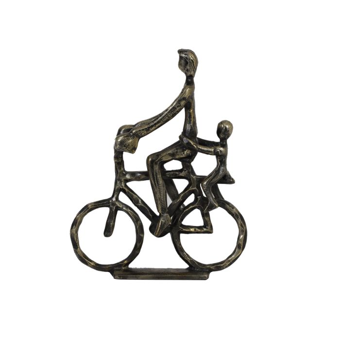 Ornament 24x6x30 cm CYCLIST antique bronze