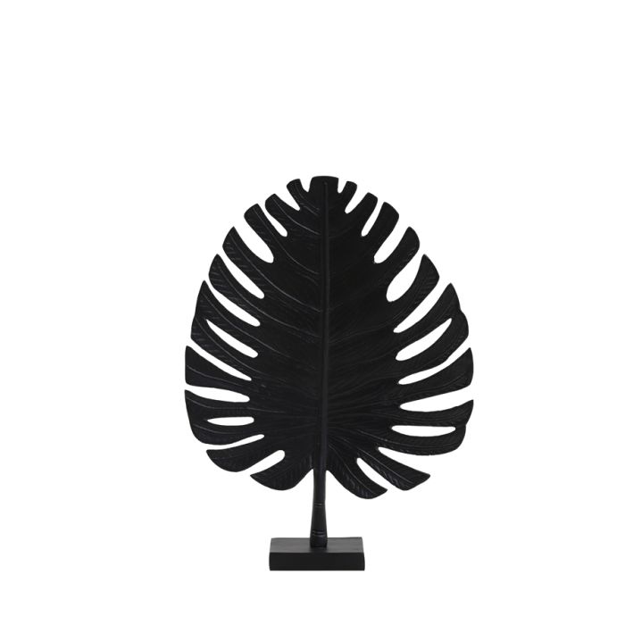 Ornament 30x8x42 cm LEAF black