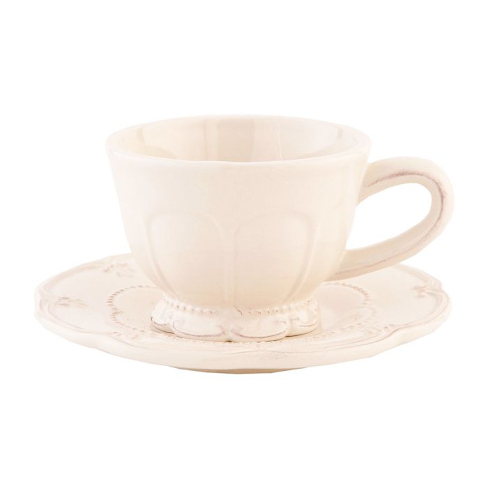 Cup and saucer 13x9x7 cm / Ø 15x2 cm / 150 ml - pcs