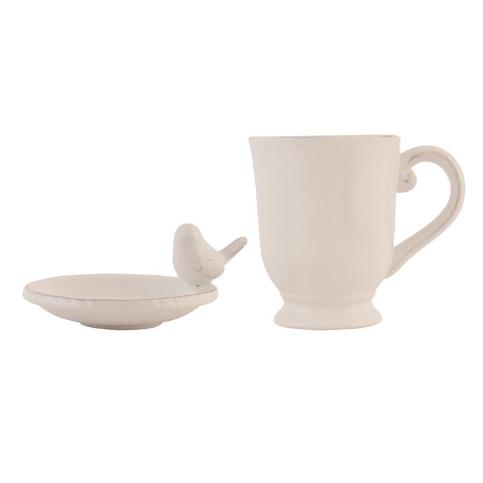 Mug and saucer 12x8x11 cm / Ø 9x4 cm / 300 ml - pcs