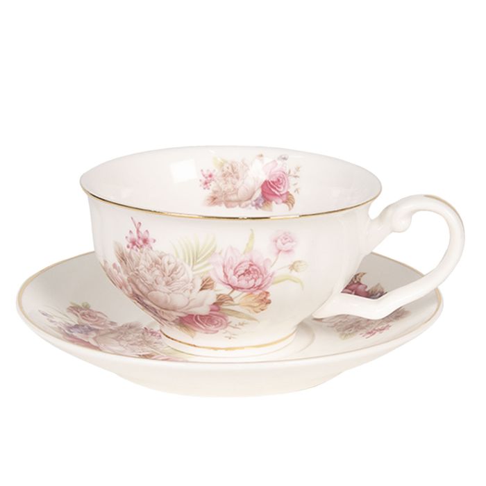 Cup and saucer 12x9x5 cm / Ø 13x2 cm / 125 ml - pcs