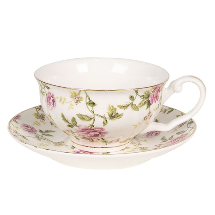 Cup and saucer 12x9x5 cm / Ø 13x2 cm / 125 ml - pcs