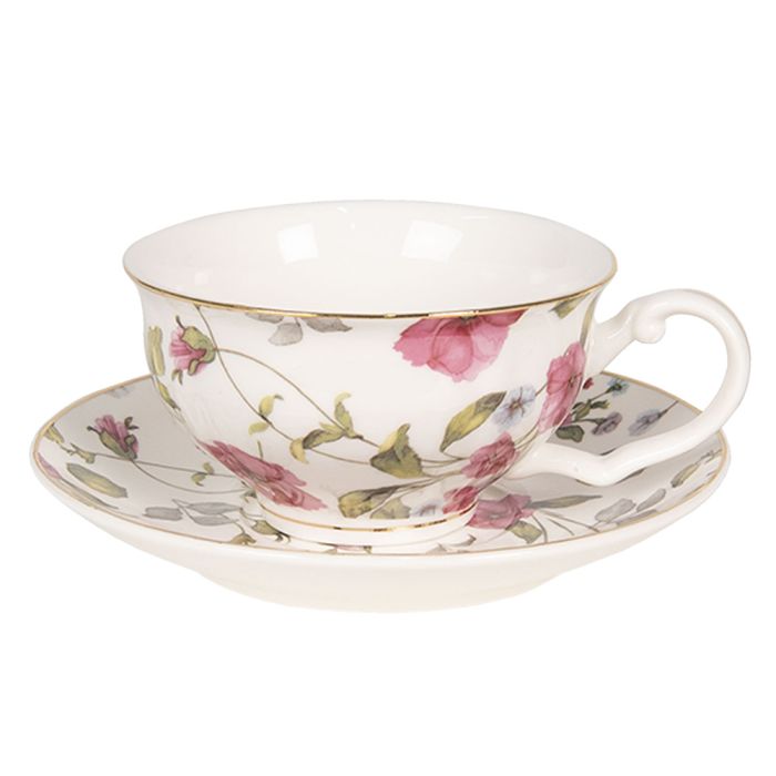 Cup and saucer 12x9x5 cm / Ø 13x2 cm / 125 ml - pcs