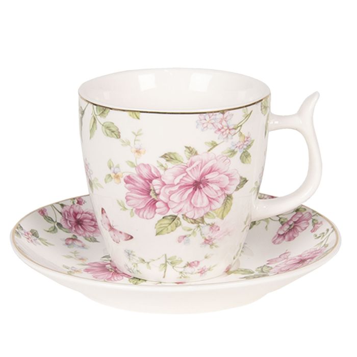 Cup and saucer 9x7x7 cm / Ø 13x2 cm / 160 ml - pcs