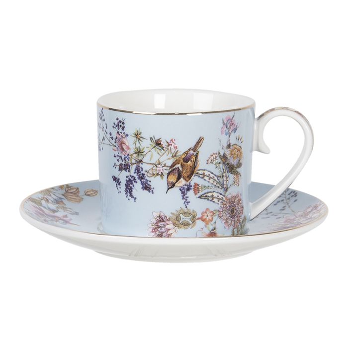 Cup and saucer 11x8x7 cm / Ø 16x2 cm / 220 ml - pcs