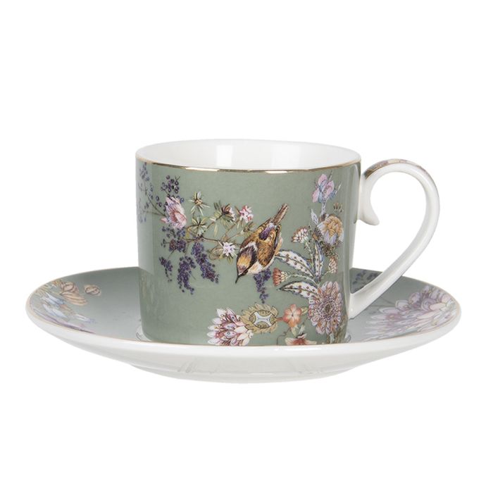 Cup and saucer 11x8x7 cm / Ø 16x2 cm / 220 ml - pcs