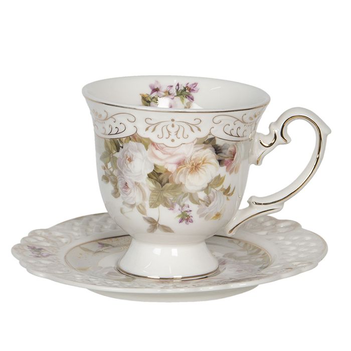 Cup and saucer 12x9x9 cm / ? 14x1 cm / 200 ml - pcs     