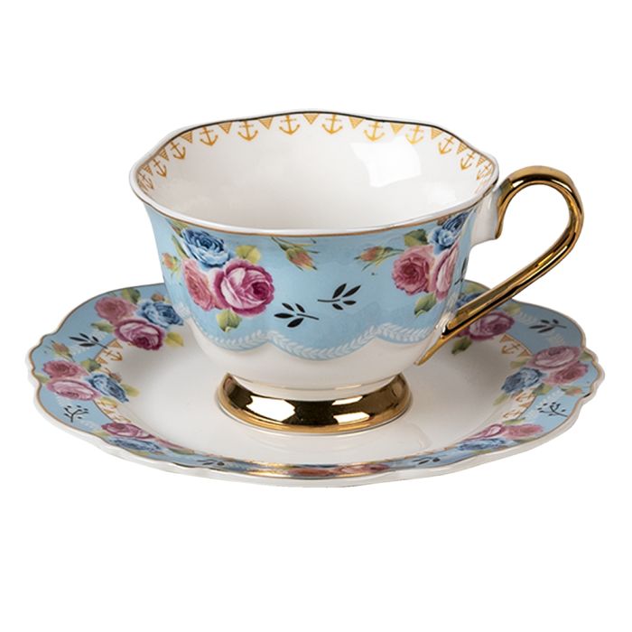 Cup and saucer 12x9x7 cm / Ø 15x2 cm / 160 ml - pcs