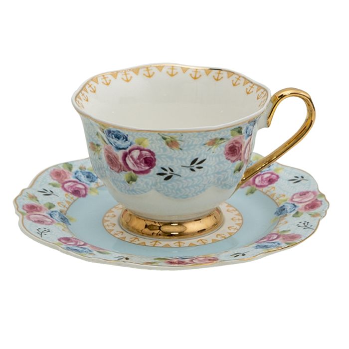 Cup and saucer 12x9x7 cm / Ø 15x2 cm / 160 ml - pcs