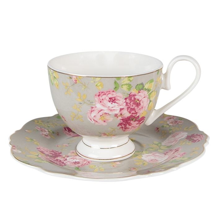 Cup and saucer 12x8x7 cm / Ø 15x2 cm / 200 ml - pcs