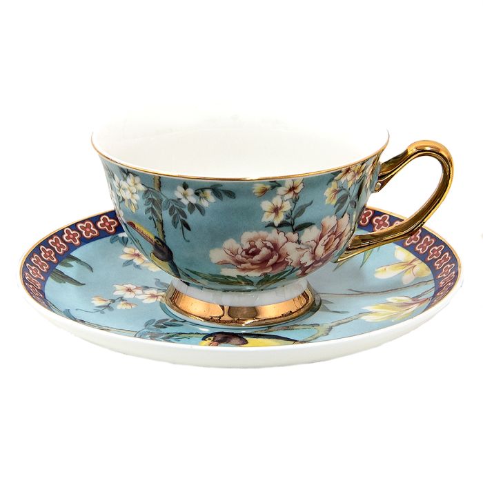 Cup and saucer 12x10x6 cm / ? 15x2 cm / 200 ml - pcs     