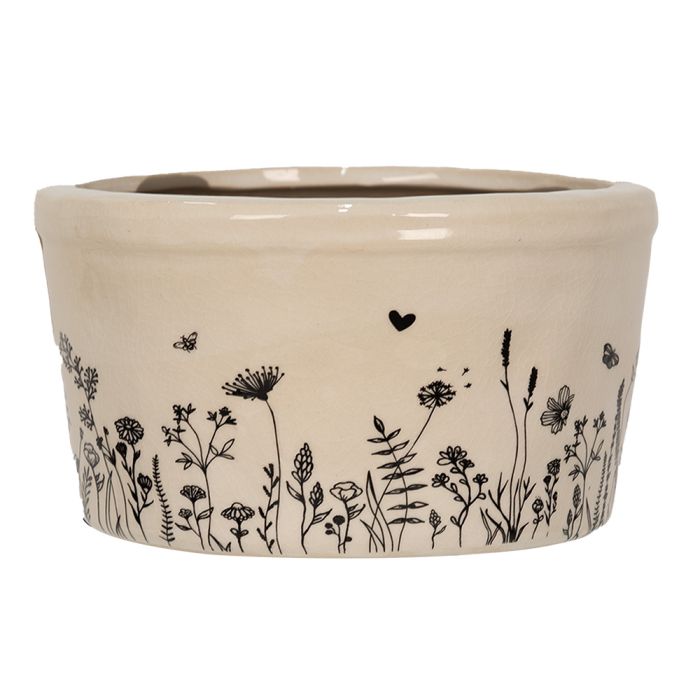 Decoration flowerpot Ø 16x9 cm - pcs