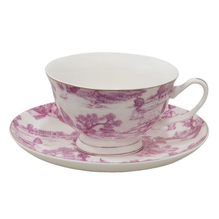 Cup and saucer 12x10x6 cm / Ø 15x2 cm / 250 ml - pcs