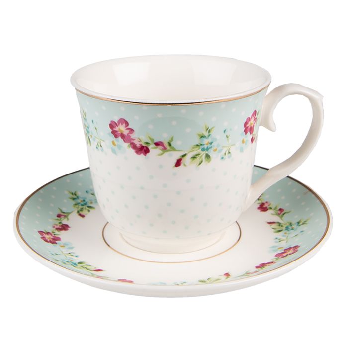 Cup and saucer 13x10x7 / Ø 15x2 cm / 250 ml - pcs