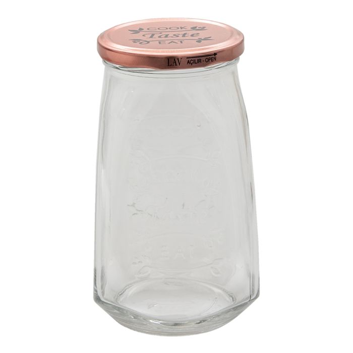 Storage jar with lid ? 9x17 cm / 1000 ml - pcs     