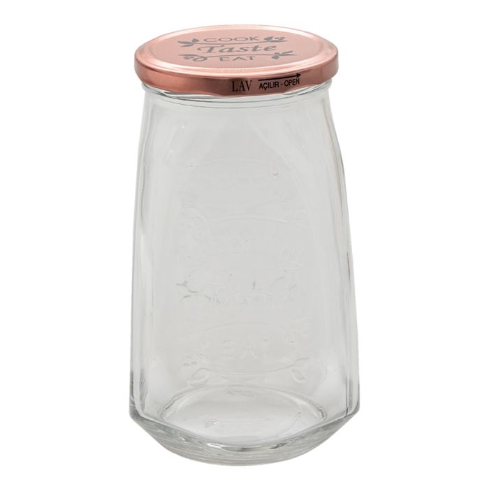 Storage jar with lid Ø 9x17 cm / 1000 ml - pcs