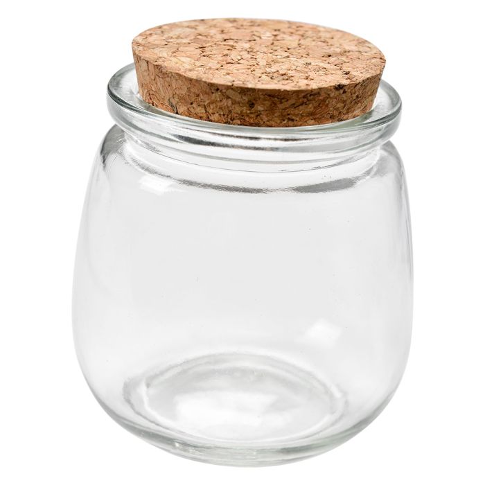 Storage jar with lid Ø 8x9 cm - pcs