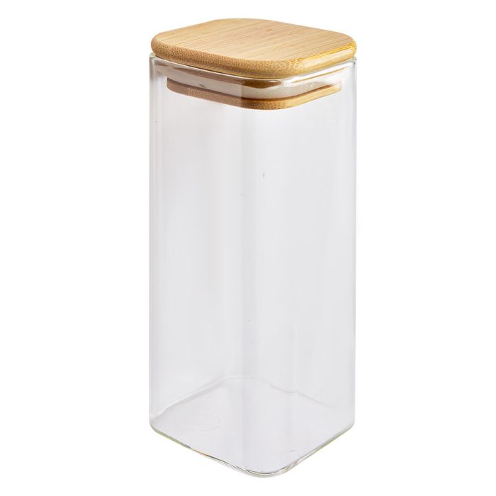 Storage jar with lid 6x6x15 cm - pcs     