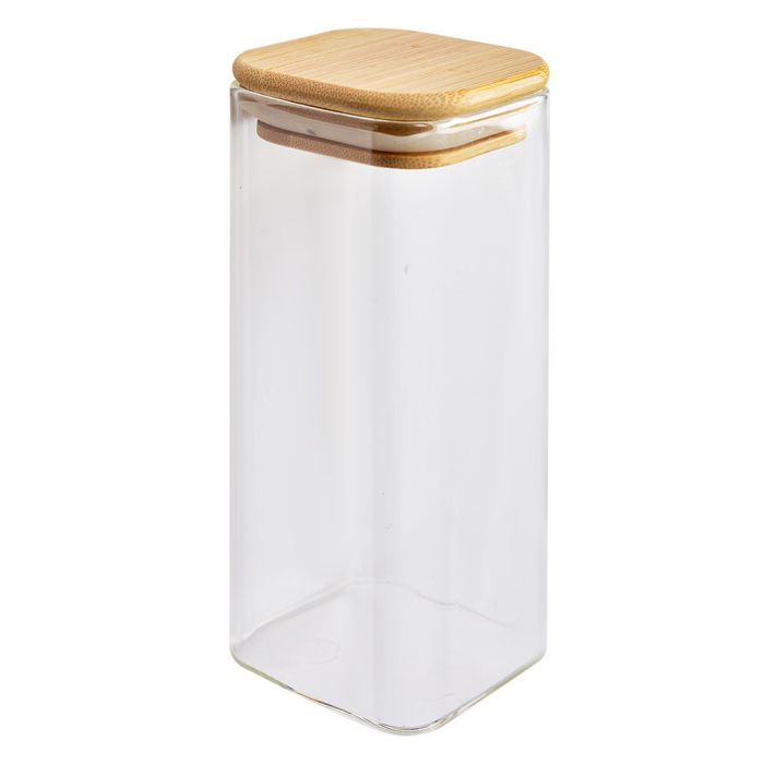 Storage jar with lid 6x6x15 cm - pcs