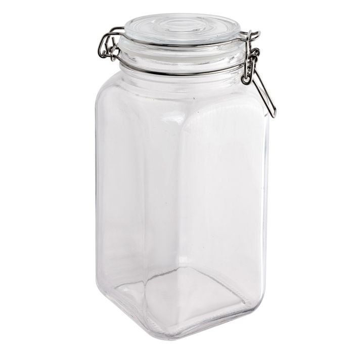 Storage jar with lid 11x11x21 cm / 1800 ml - pcs     
