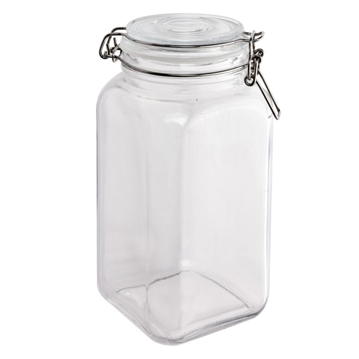 Storage jar with lid 11x11x21 cm / 1800 ml - pcs